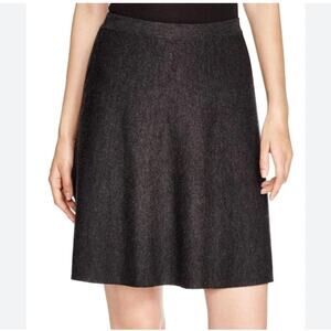 Eileen Fisher Dark Gray Wool Flowy Skirt Sz S